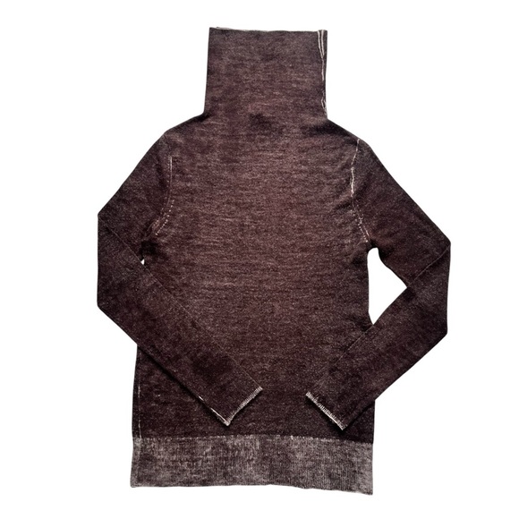 PAYCHI GUH 100% Mongolian Worsted Cashmere Turtleneck Size L M Luxury - Picture 4 of 7